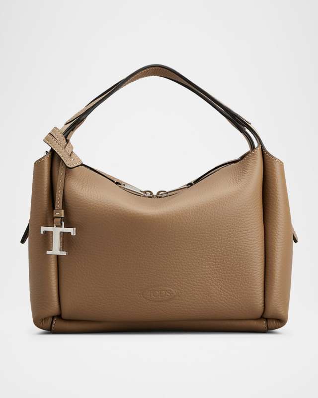 API Mini Zip Leather Top-Handle Bag